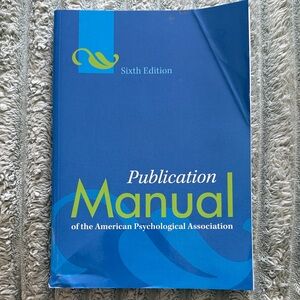 APA Publication Manual Sixth Edition Paperback Book